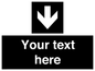 IV7080: Custom Directional signage black arrow down