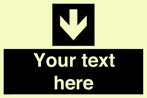 IV7080: Custom Directional signage black arrow down