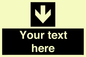 IV7080: Custom Directional signage black arrow down