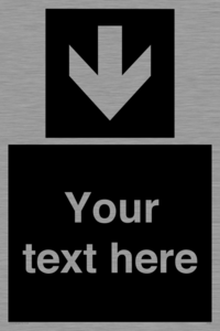 IV7080: Custom Directional signage black arrow down