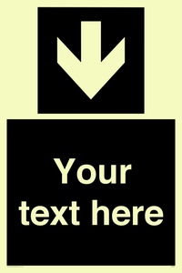 IV7080: Custom Directional signage black arrow down