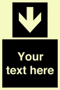 IV7080: Custom Directional signage black arrow down