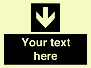 IV7080: Custom Directional signage black arrow down