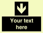 IV7080: Custom Directional signage black arrow down
