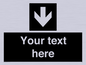 IV7080: Custom Directional signage black arrow down