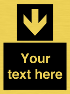 IV7080: Custom Directional signage black arrow down