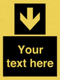 IV7080: Custom Directional signage black arrow down