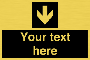 IV7080: Custom Directional signage black arrow down