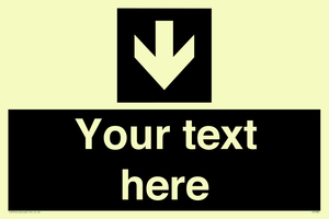 IV7080: Custom Directional signage black arrow down
