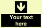 IV7080: Custom Directional signage black arrow down