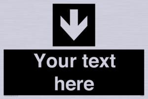 IV7080: Custom Directional signage black arrow down