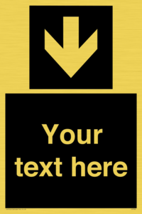 IV7080: Custom Directional signage black arrow down
