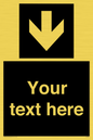 IV7080: Custom Directional signage black arrow down