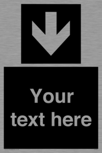 IV7080: Custom Directional signage black arrow down