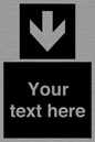 IV7080: Custom Directional signage black arrow down