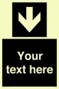 IV7080: Custom Directional signage black arrow down