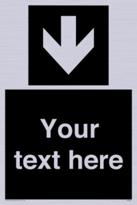 IV7080: Custom Directional signage black arrow down