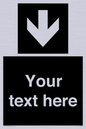 IV7080: Custom Directional signage black arrow down
