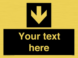 IV7080: Custom Directional signage black arrow down