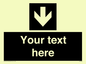 IV7080: Custom Directional signage black arrow down