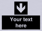 IV7080: Custom Directional signage black arrow down