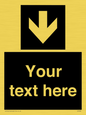 IV7080: Custom Directional signage black arrow down