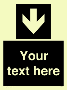 IV7080: Custom Directional signage black arrow down