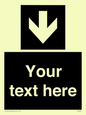 IV7080: Custom Directional signage black arrow down