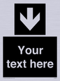 IV7080: Custom Directional signage black arrow down