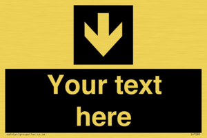 IV7080: Custom Directional signage black arrow down