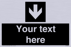 IV7080: Custom Directional signage black arrow down