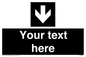 IV7080: Custom Directional signage black arrow down