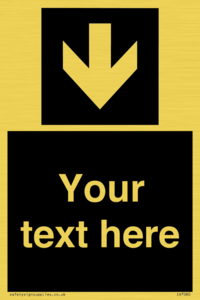 IV7080: Custom Directional signage black arrow down