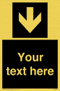 IV7080: Custom Directional signage black arrow down