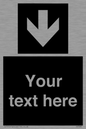 IV7080: Custom Directional signage black arrow down