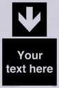 IV7080: Custom Directional signage black arrow down