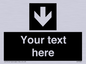 IV7080: Custom Directional signage black arrow down
