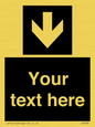 IV7080: Custom Directional signage black arrow down