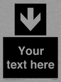 IV7080: Custom Directional signage black arrow down