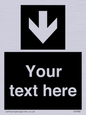 IV7080: Custom Directional signage black arrow down