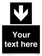 IV7080: Custom Directional signage black arrow down