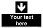 IV7080: Custom Directional signage black arrow down