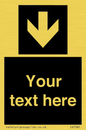 IV7080: Custom Directional signage black arrow down