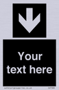 IV7080: Custom Directional signage black arrow down