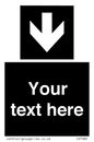 IV7080: Custom Directional signage black arrow down