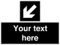 IV7081: Custom Directional signage black arrow down left