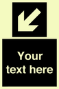 IV7081: Custom Directional signage black arrow down left