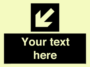 IV7081: Custom Directional signage black arrow down left