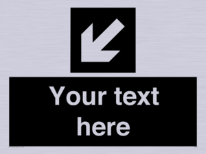 IV7081: Custom Directional signage black arrow down left