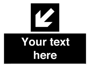 IV7081: Custom Directional signage black arrow down left